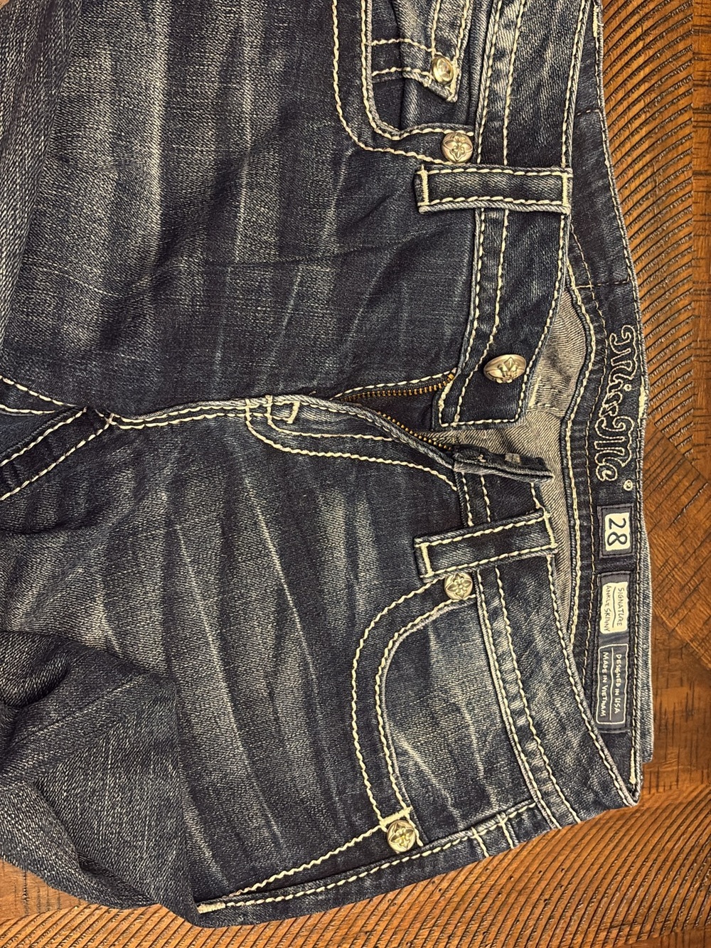 Miss Me Men’s Washed Indigo Slim Jeans